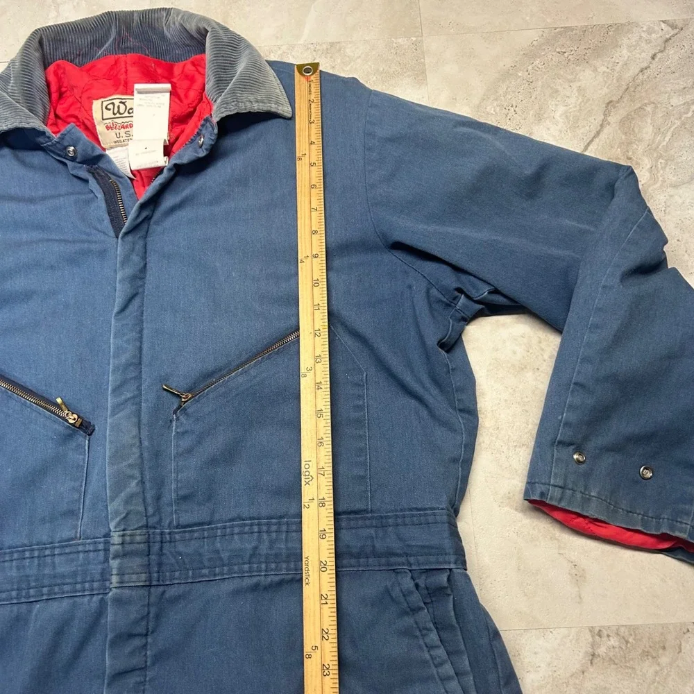 Walls Blizzard-Pruf Insulated Coveralls Blue Mens XL Regular Vintage USA Made
